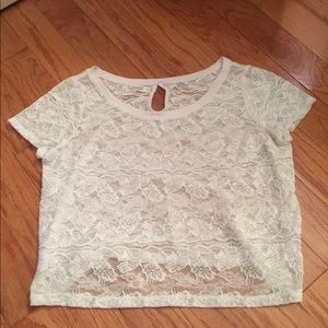 White lace shirt